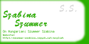 szabina szummer business card